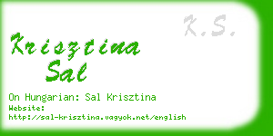 krisztina sal business card